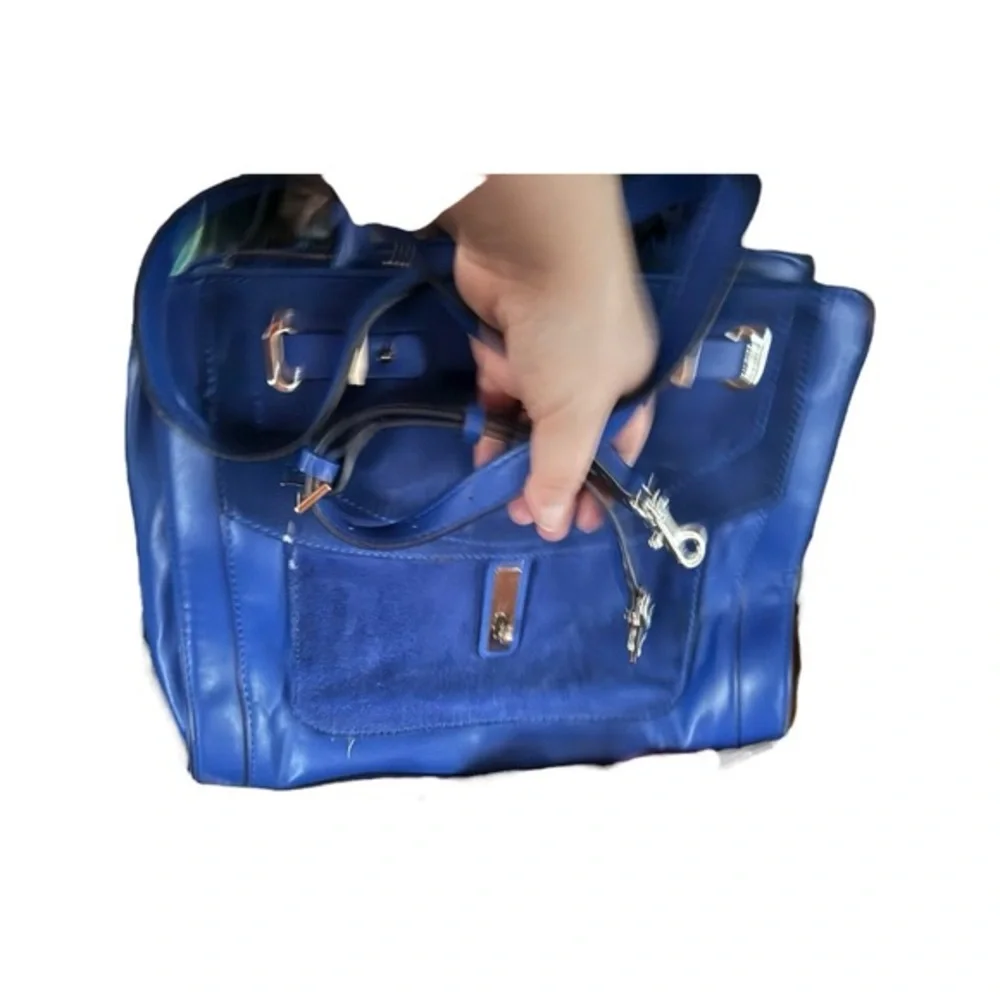 Guess suede leather Cobalt Blue‎ Kingsley Handbag/crossbody